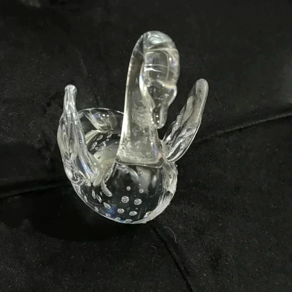 Vintage Art Glass Swan Paperweight Figurine MCM 90’s 80’s - Picture 6 of 11